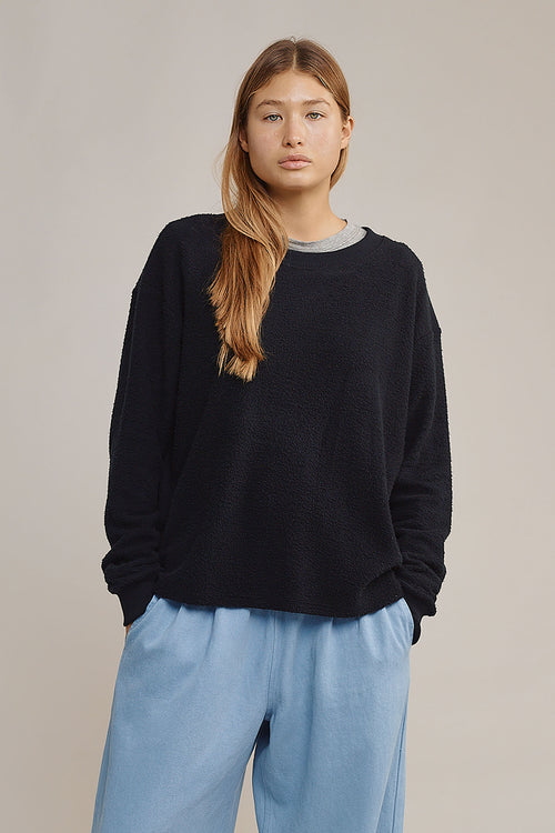 Campfire Sherpa Sweatshirt | Jungmaven Hemp Clothing & Accessories / model_desc: Katriel is 5’9” wearing S