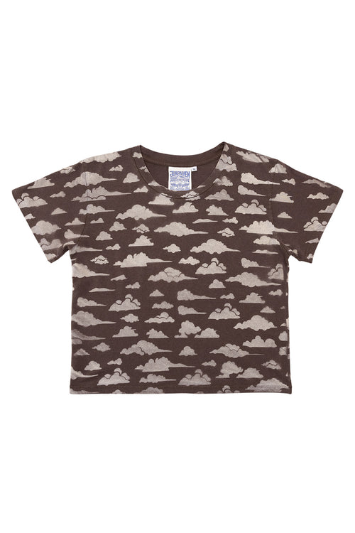 Clouds Cropped Lorel Tee | Jungmaven Hemp Clothing & Accessories / Color: Coffee Bean