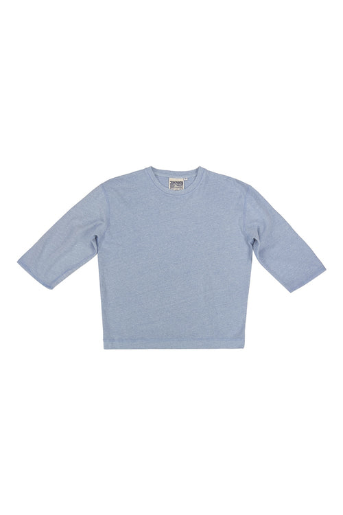 Heathered Cardiff 3/4 Sleeve Tee | Jungmaven Hemp Clothing & Accessories / Color: Coastal Blue