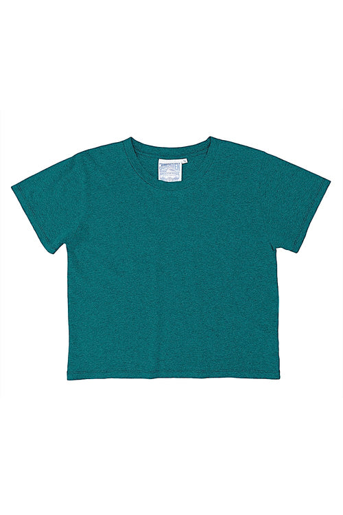 Heathered Cropped Lorel Tee | Jungmaven Hemp Clothing & Accessories / Color: Deep Teal