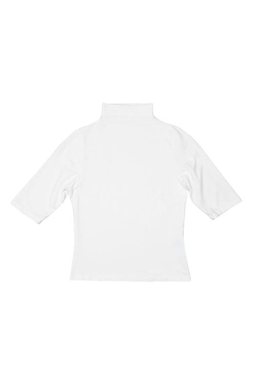 Loden Mock Neck Tee | Jungmaven Hemp Clothing & Accessories / Color: Washed White