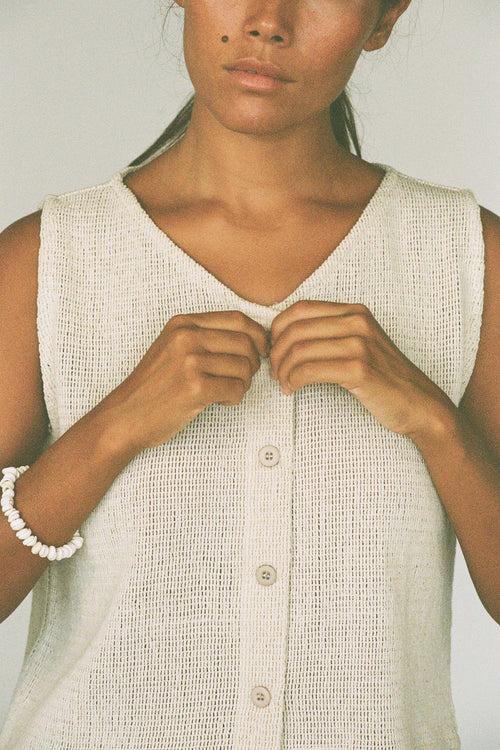 Montego Open Knit Vest | Jungmaven Hemp Clothing & Accessories / Color: