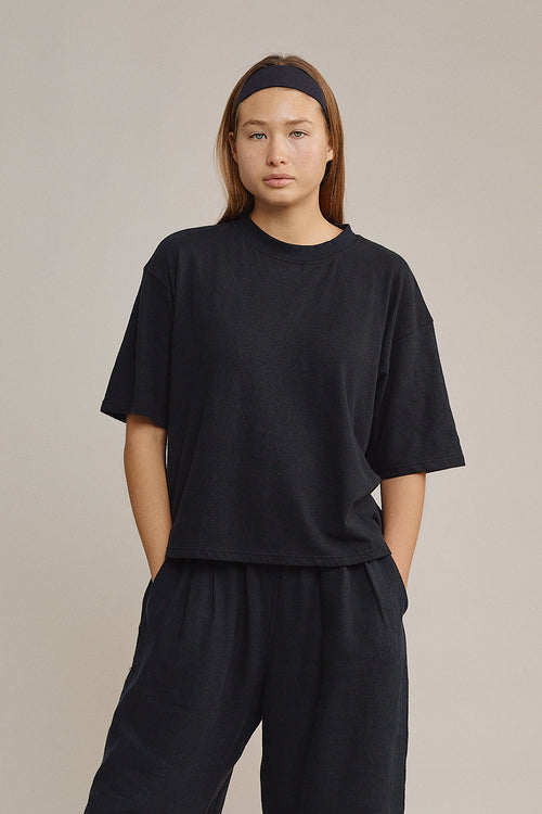 Ramona Tee | Jungmaven Hemp Clothing & Accessories / model_desc: Katriel is 5’9” wearing S