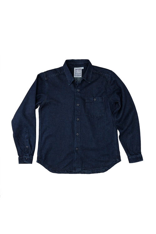 Denim Curved Hem Topanga Shirt | Jungmaven Hemp Clothing & Accessories / Color: Dark
