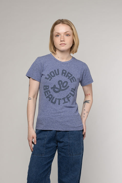You Are So Beautiful Heathered Lorel Tee | Jungmaven Hemp Clothing & Accessories / Color: