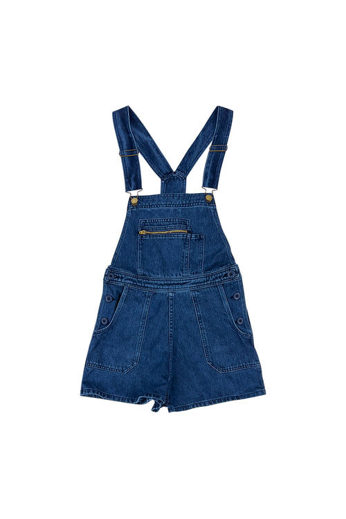 Alma Overall Denim Short | Jungmaven Hemp Clothing & Accessories / Color: Medium