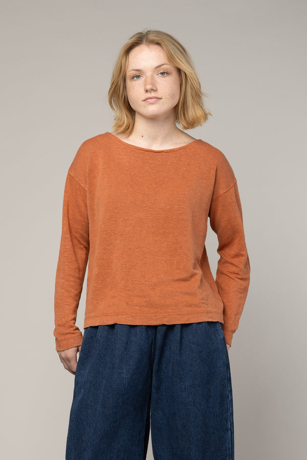 Breton Long Sleeve Tee | Jungmaven Hemp Clothing & Accessories / model_desc: Abby is 5’6” wearing XS