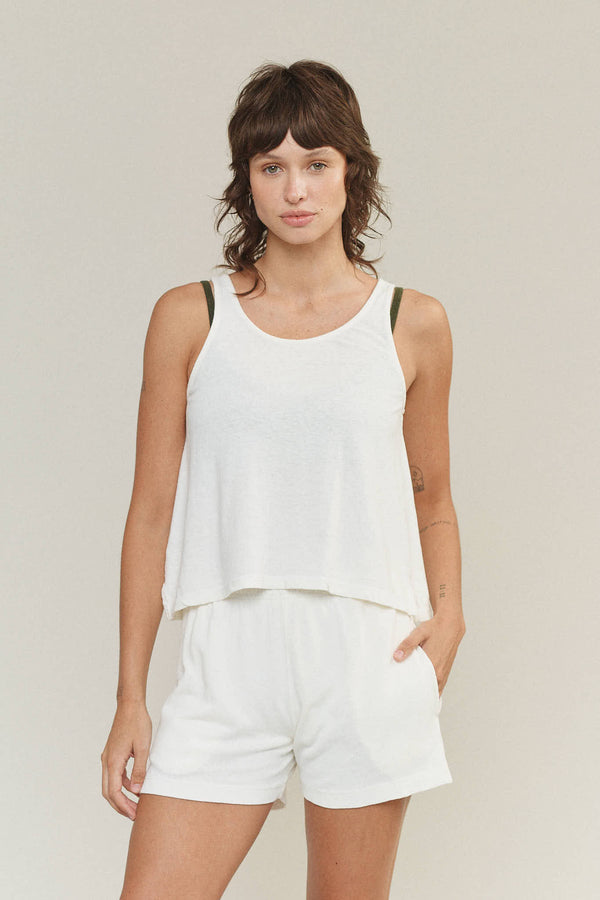 Cropped Tank | Jungmaven Hemp Clothing & Accessories / model_desc: Tatchi is 5’9” wearing XS