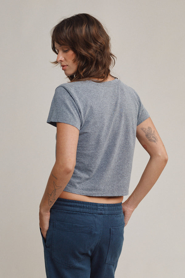 Heathered Cropped Lorel Tee | Jungmaven Hemp Clothing & Accessories / Color: