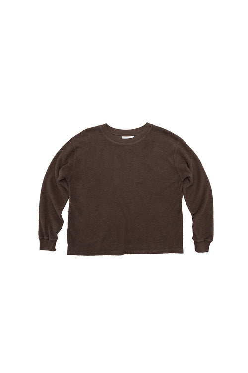 Campfire Sherpa Sweatshirt | Jungmaven Hemp Clothing & Accessories / Color: Coffee Bean