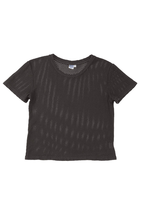 Carmen Mesh Cropped Tee | Jungmaven Hemp Clothing & Accessories / Color: Coffee Bean
