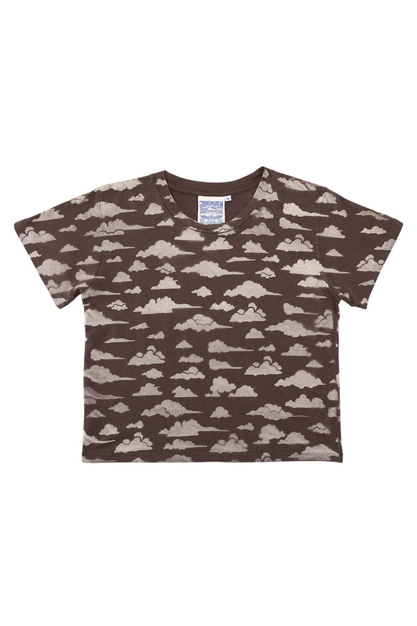 Clouds Cropped Lorel Tee | Jungmaven Hemp Clothing & Accessories / Color: Coffee Bean