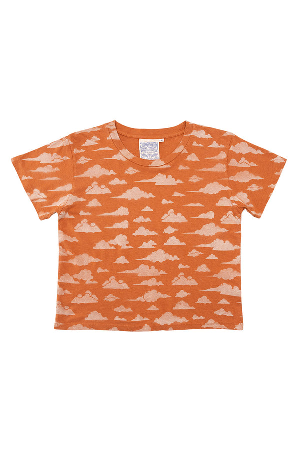 Clouds Cropped Lorel Tee | Jungmaven Hemp Clothing & Accessories / Color: Pumpkin Spice