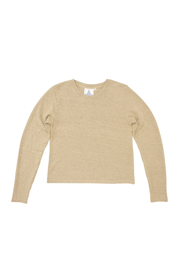 Cropped Bishop Long Sleeve Tee | Jungmaven Hemp Clothing & Accessories / Color: Desert Khaki