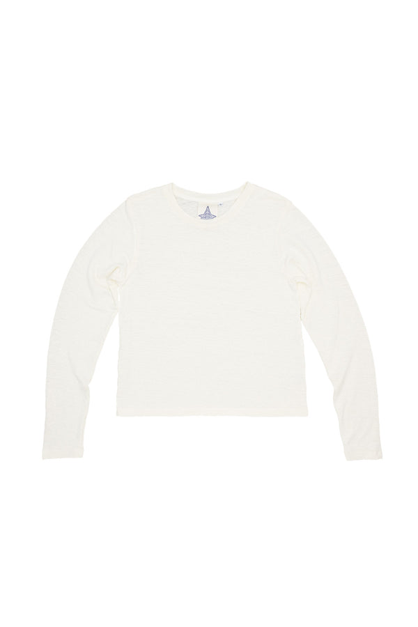 Cropped Bishop Long Sleeve Tee | Jungmaven Hemp Clothing & Accessories / Color: Washed White