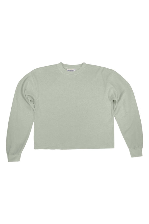 Cropped Long Sleeve Tee - Sale Colors | Jungmaven Hemp Clothing & Accessories / Color: Agave Green