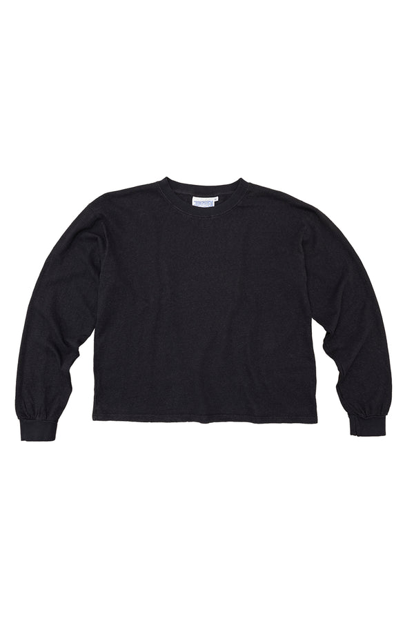 Cropped Long Sleeve Tee | Jungmaven Hemp Clothing & Accessories / Color: Black