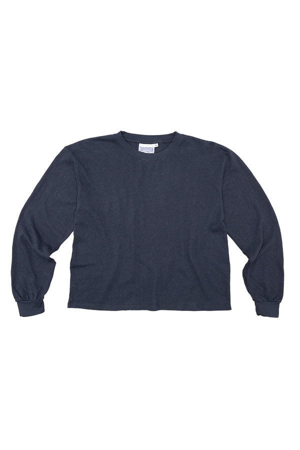 Cropped Long Sleeve Tee | Jungmaven Hemp Clothing & Accessories / Color: Navy