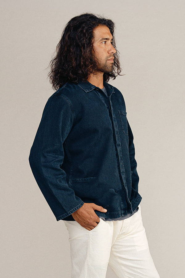 Denim Olympic Jacket | Jungmaven Hemp Clothing & Accessories / Color: