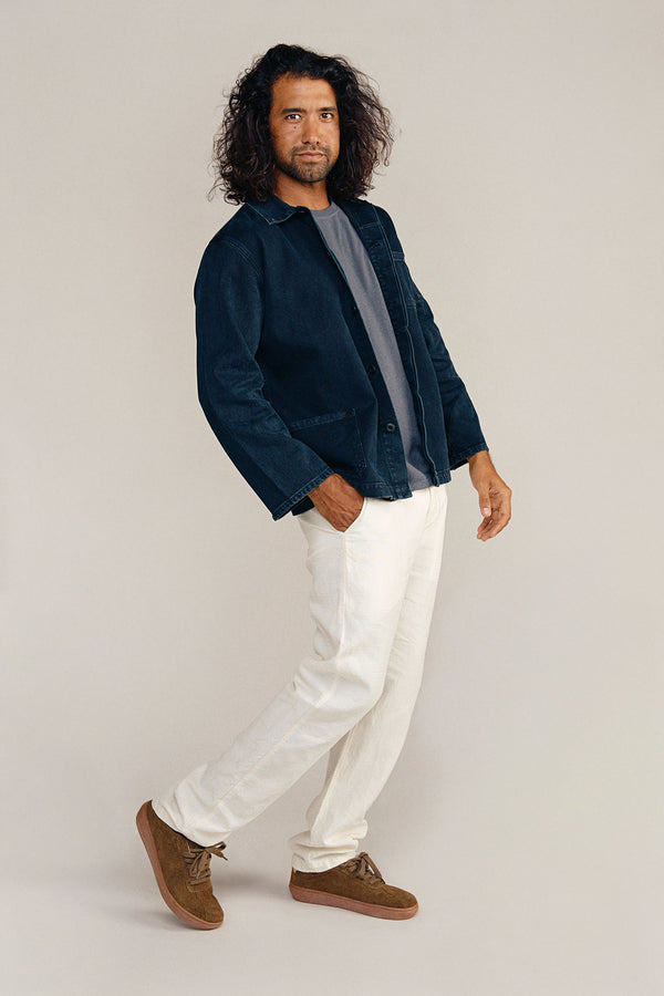Denim Olympic Jacket | Jungmaven Hemp Clothing & Accessories / Color: