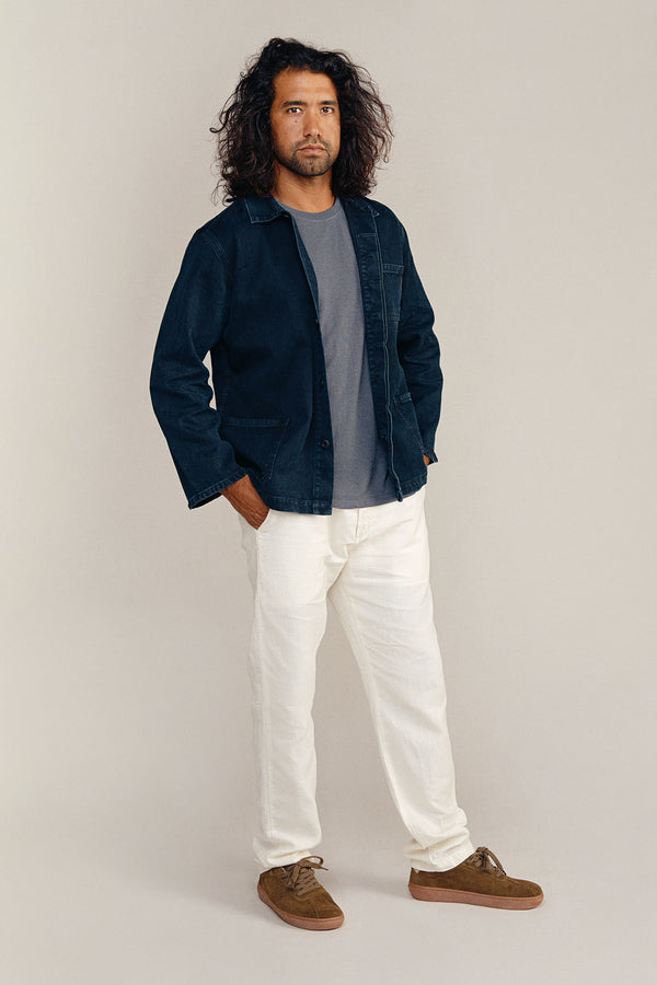 Denim Olympic Jacket | Jungmaven Hemp Clothing & Accessories / Color: