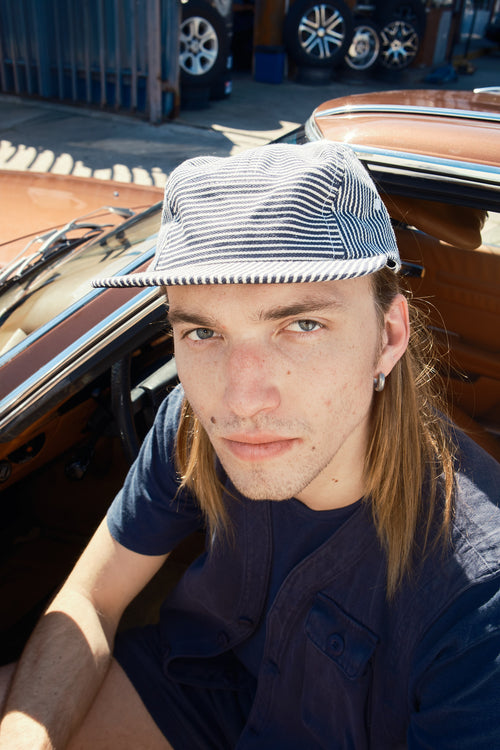 Hickory Stripe Cap | Jungmaven Hemp Clothing & Accessories / Color: