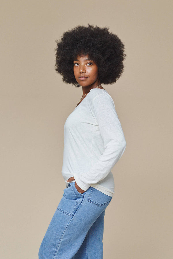 Finch Long Sleeve V-neck | Jungmaven Hemp Clothing & Accessories / Color: