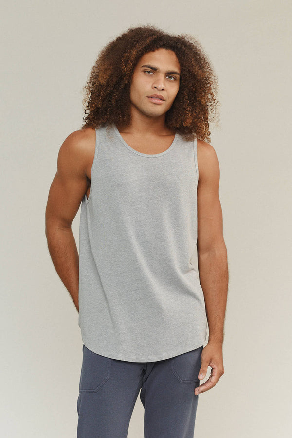 Heathered Tank Top | Jungmaven Hemp Clothing & Accessories / model_desc: Davon is 6’0” wearing L