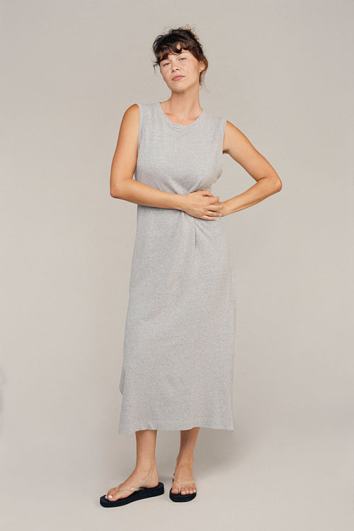 Heathered Hermosa Dress | Jungmaven Hemp Clothing & Accessories / model_desc: Sydney is 5’8” wearing S