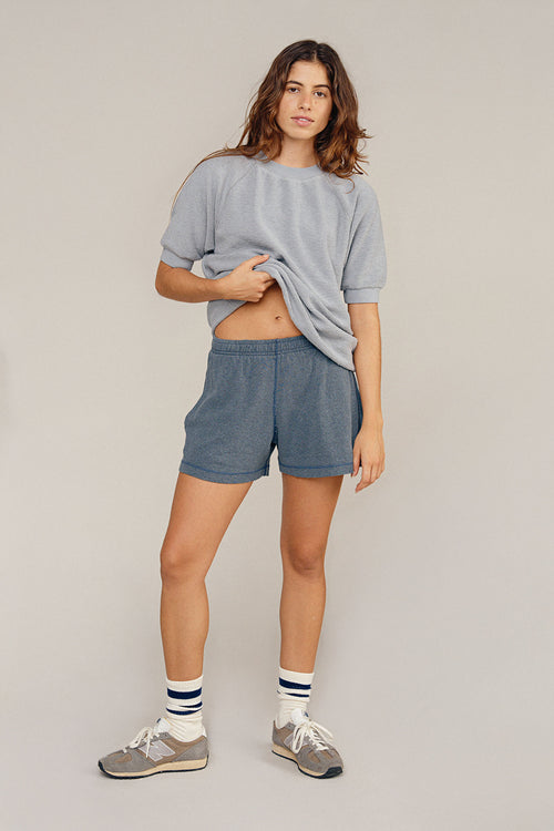 Heathered Sun Short | Jungmaven Hemp Clothing & Accessories / model_desc: Nadia is  5’7” wearing XS