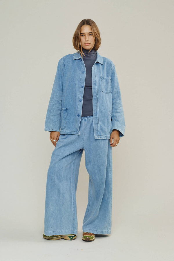 Denim Olympic Jacket | Jungmaven Hemp Clothing & Accessories / Color: