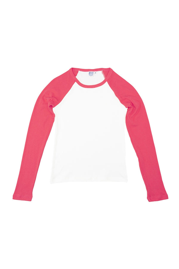 Juniper Long Sleeve Baseball Tee | Jungmaven Hemp Clothing & Accessories / Color: Sunset Coral 