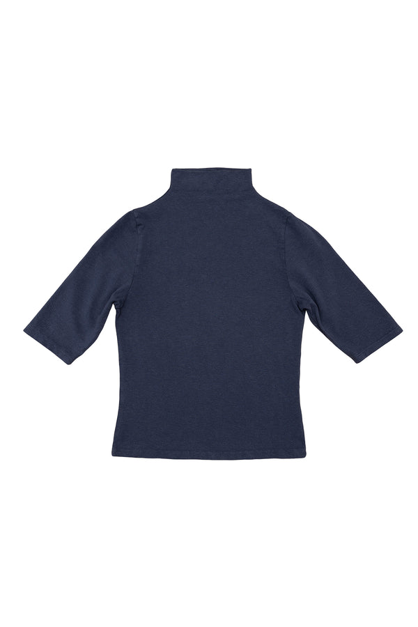 Loden Mock Neck Tee | Jungmaven Hemp Clothing & Accessories / Color: Navy