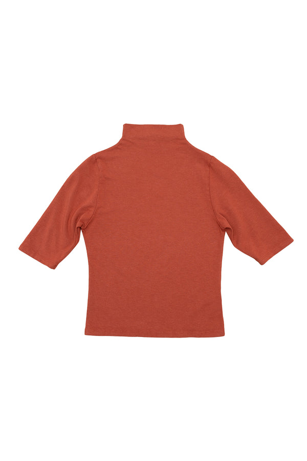 Loden Mock Neck Tee | Jungmaven Hemp Clothing & Accessories / Color: Sunbaked Clay