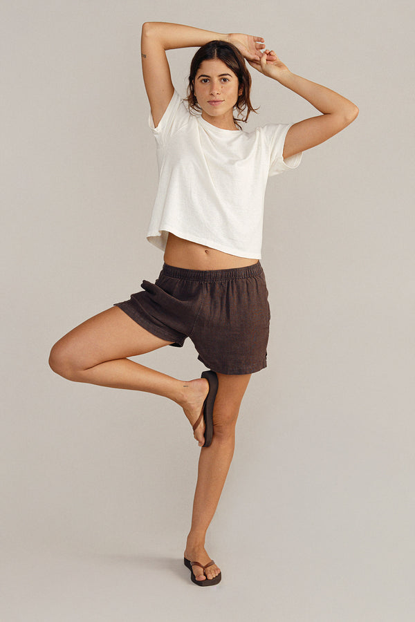 Makena Short | Jungmaven Hemp Clothing & Accessories / model_desc: Nadia is  5’7” wearing XS