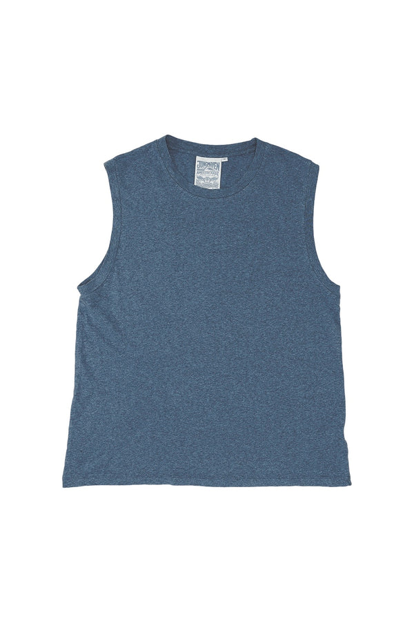 Heathered Malibu Muscle Tee | Jungmaven Hemp Clothing & Accessories / Color: Deep Indigo