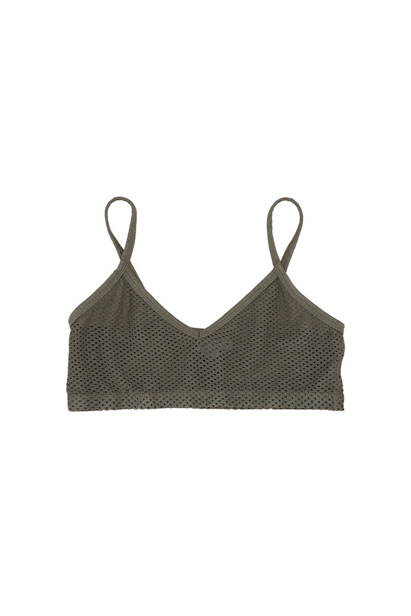 Mesh Bralette | Jungmaven Hemp Clothing & Accessories / Color: Olive Green
