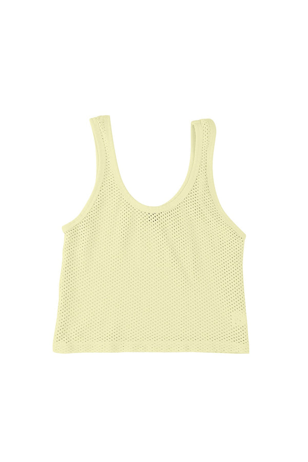Mesh Sporty Tank | Jungmaven Hemp Clothing & Accessories / Color: Sunbleached Yellow
