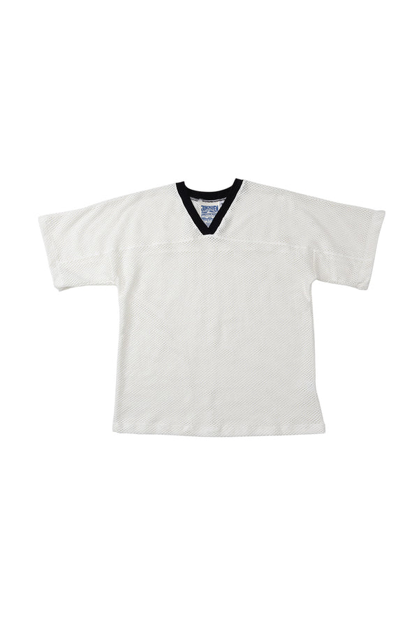 Miles Mesh Jersey | Jungmaven Hemp Clothing & Accessories / Color: White w/ Black