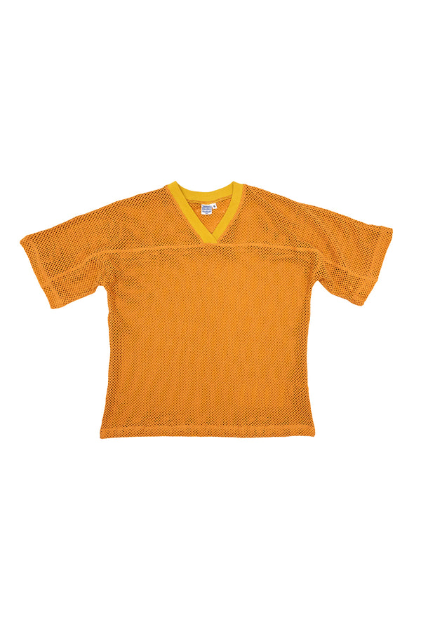 Miles Mesh Jersey | Jungmaven Hemp Clothing & Accessories / Color: Copper Row w/ Citrine Yellow