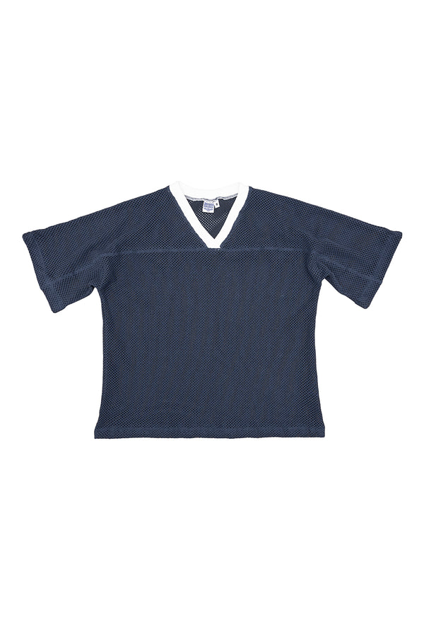 Miles Mesh Jersey | Jungmaven Hemp Clothing & Accessories / Color: Navy w/ White