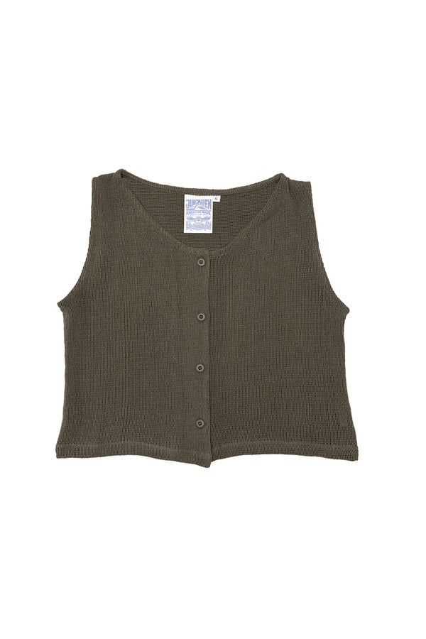 Montego Open Knit Vest | Jungmaven Hemp Clothing & Accessories / Color: Olive Green