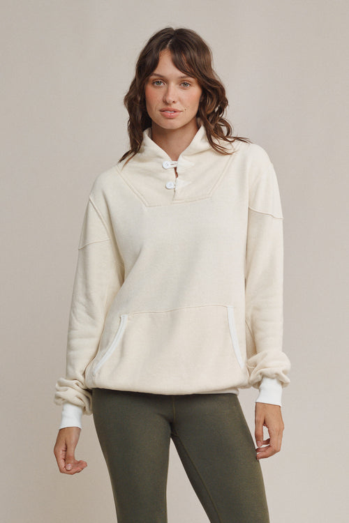 The Ontario Sweatshirt | Jungmaven Hemp Clothing & Accessories / model_desc: Tatchi is 5’9” wearing S