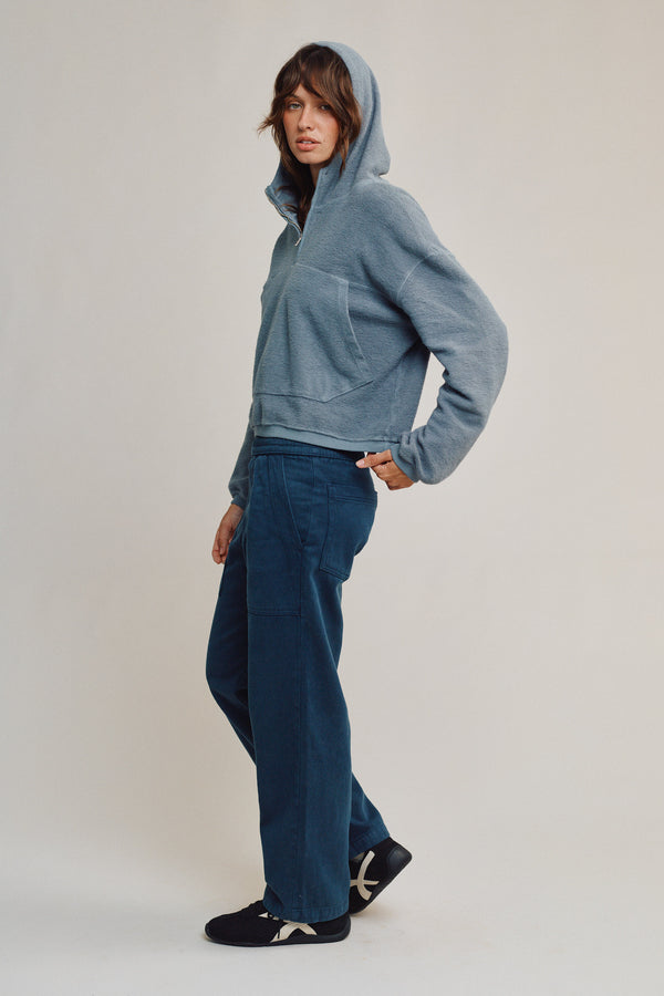 Heathered Osprey Cropped Sweatshirt | Jungmaven Hemp Clothing & Accessories / Color: