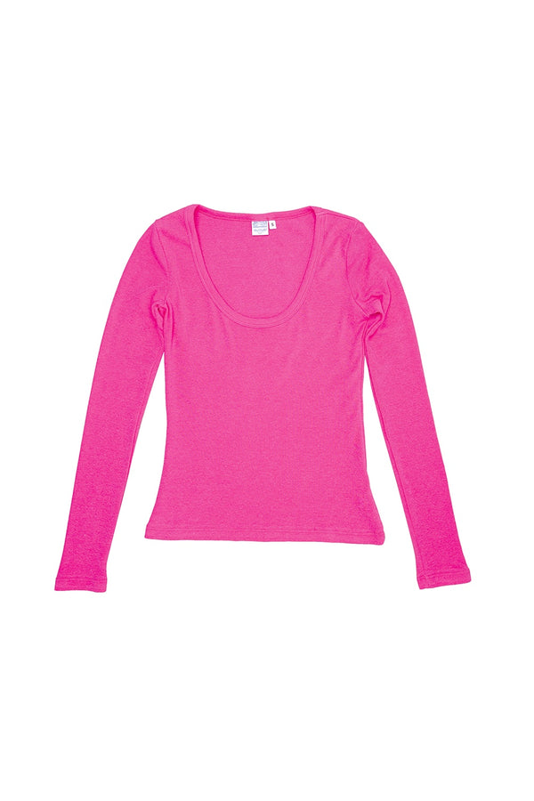Paseo Long Sleeve Tee | Jungmaven Hemp Clothing & Accessories / Color: Electric Fuchsia