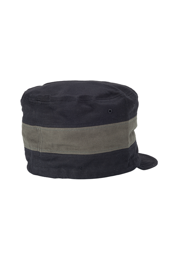 Tall Hemp Twill Cap by Phatee Wear | Jungmaven Hemp Clothing & Accessories / Color:  Black with Olive Stripe Back