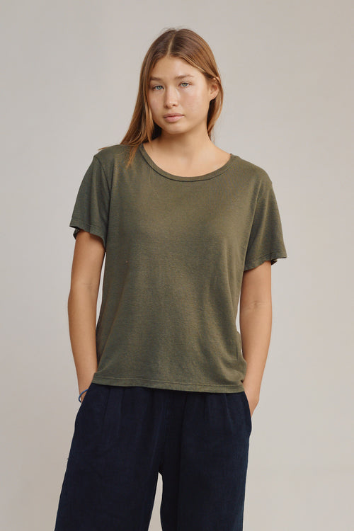 Sedona 100% Everyday Hemp Tee | Jungmaven Hemp Clothing & Accessories / model_desc: Katriel is 5’9” wearing S