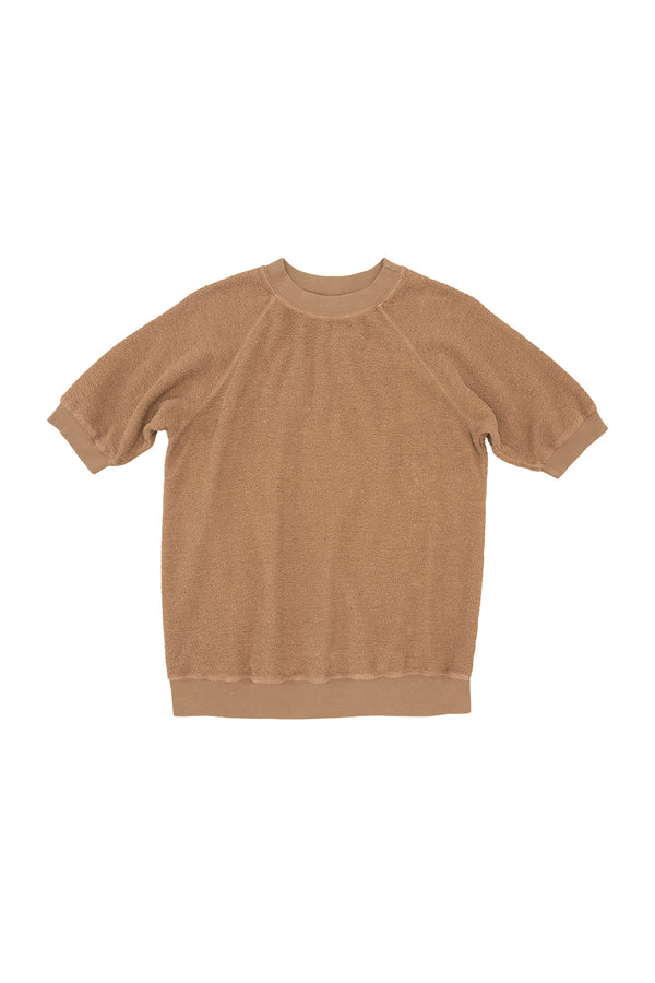 Short Sleeve Raglan Sherpa Sweatshirt | Jungmaven Hemp Clothing & Accessories / Color: Coyote