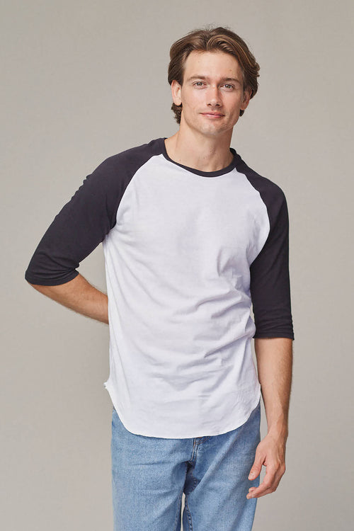 Stones 3/4 Sleeve Raglan | Jungmaven Hemp Clothing & Accessories / Color: