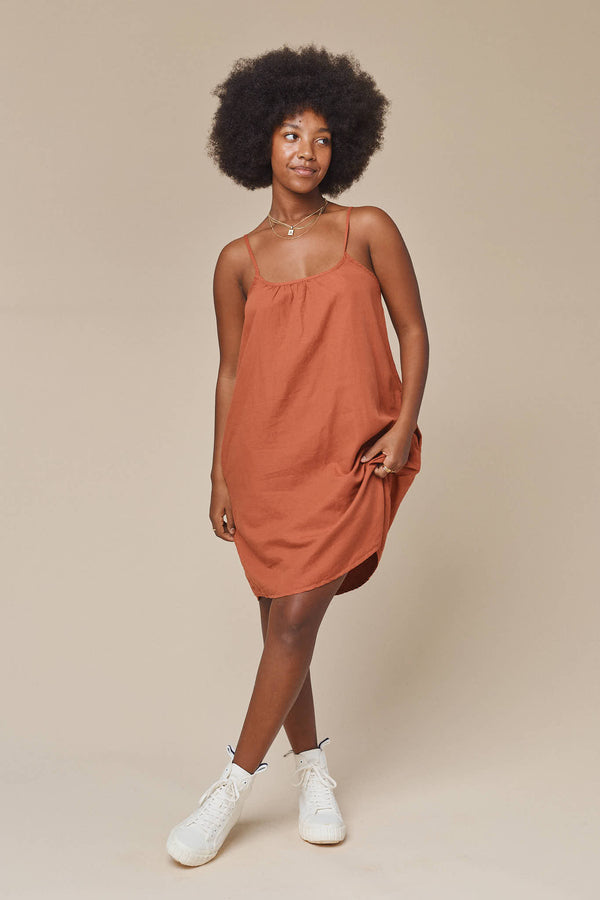 Sundance Slip Dress - Sale Colors | Jungmaven Hemp Clothing & Accessories / model_desc: Abeba is 5’7” wearing S